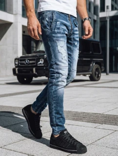 Pánske tmavomodré džínsové nohavice FashionStreet UX3828