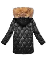 Dámska bunda s ozdobným prešívaním J Style čierna (5M3226-392)