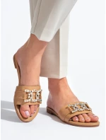 Zaujímavé hnedé nazúvaky dámske bez podpätku Zaujímavé hnedé nazúvaky dámske bez podpätku