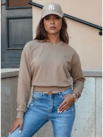 CASUALVIBE dámska klasická mikina svetlohnedá FashionStreet BY1302