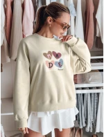 Dámska nadrozmerná mikina so srdiečkami MADELIN svetlozelená FashionStreet BY1460 Dámska nadrozmerná mikina so srdiečkami MADELIN svetlozelená FashionStreet BY1460