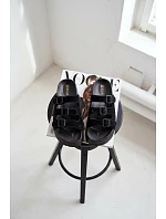 Dámske papuče na pevnej platforme s remienkami Big Star TT274531 Black Dámske papuče na pevnej platforme s remienkami Big Star TT274531 Black