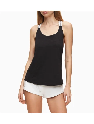 Plážový top KW0KW01002-BEH čierna - Calvin Klein