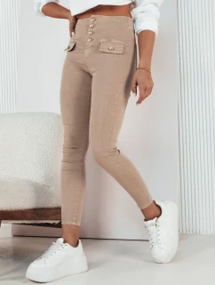 Dámske džínsové nohavice SKULL light beige FashionStreet UY1723