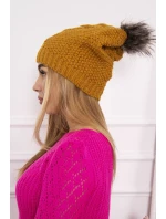 Sandra K210 horčicová fleecová čiapka