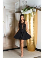 Dámske sexy mini šaty s priehľadným výstrihom 50226 Čierna - KouCla Dámske sexy mini šaty s priehľadným výstrihom 50226 Čierna - KouCla