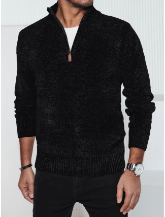 Pánsky čierny sveter FashionStreet WX2235 Pánsky čierny sveter FashionStreet WX2235
