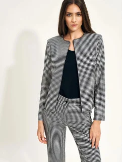 Dámska bunda Z47R 169899 pepito - čiernobiela - Nife