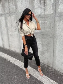 Dámska košeľa 286144 khaki - Ola Voga