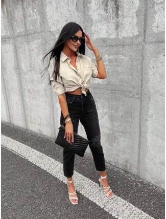 Dámska košeľa 286144 khaki - Ola Voga Dámska košeľa 286144 khaki - Ola Voga