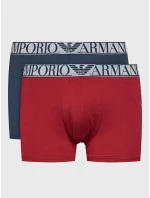 Pánske boxerky 2PACK 111769 3F720 15876 tm. modro-vínové - Emporio Armani Pánske boxerky 2PACK 111769 3F720 15876 tm. modro-vínové - Emporio Armani