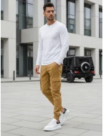 Béžové pánske bojové nohavice FashionStreet UX4177 Béžové pánske bojové nohavice FashionStreet UX4177
