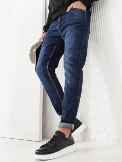 Modré pánske džínsové nohavice FashionStreet UX4220