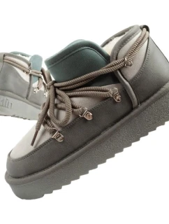 D.Franklin dámske snehové topánky zimné módne zateplené topánky šedé dámske