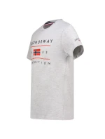 Geografické Nórsko Jezolo DB 254 M SY9738H/GN-Gray sieťované tričko