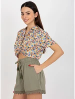 Dámske šortky D73760M62233KB khaki - FPrice