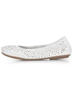 Pohodlná kožená poltopánka Rieker W RKR649 white