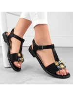 Zirkónové pohodlné sandále S.Barski W OLI261A black