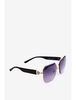 Damskie Okulary Przeciwsłoneczne UV400 Czarno-Złote