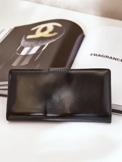 Portfel Damski Z Eko Skóry Czarny Kalinessa