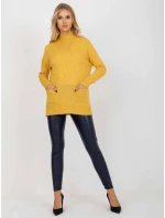 Dámsky sveter RV SW 7051 žltý Dámsky sveter RV SW 7051 žltý