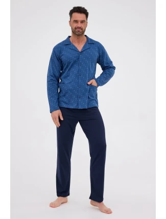 Cornette pyžamo 114/78 dlhé/r S-2XL pánske bez zipsu