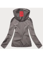 Dámska softshelová bunda v grafitovo-ružovej farbe (HH030)