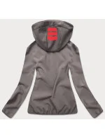 Dámska softshelová bunda v grafitovo-ružovej farbe (HH030)