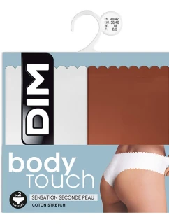 Dámske nohavičky 2 ks DIM BODY TOUCH HIPSTER 2x - DIM - tehlová
