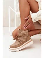 Damskie Botki Trapery Na Platformie Camel Liorae