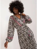 DHJ SK 16656 Šaty.13X čierna a béžová