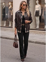 Dámske džínsy so rozšírenými nohavicami, vysokým pásom a opaskom, čierne, FashionStreet UY3116 Dámske džínsy so rozšírenými nohavicami, vysokým pásom a opaskom, čierne, FashionStreet UY3116