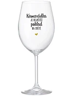 KAMARÁDKA JE NAJVÄČŠÍ POKLAD NA SVETE - číry pohár na víno 350 ml
