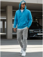 Pánska svetlomodrá mikina FashionStreet BX4689 Pánska svetlomodrá mikina FashionStreet BX4689