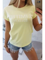 Limitovaná edícia blúzky svetlo žltá