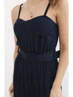 Skladaný overal s ramienkami námornícka modrá