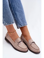 Dámské kožené mokasyny Vinceza 18132 Béžové
