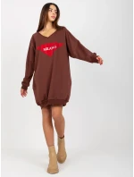 Mikina VI BL 3113.73P tmavo hnedá