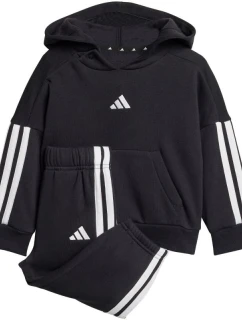 Adidas Essentials Joggers 3 Stripes Fleece Hoodie Black JD6484