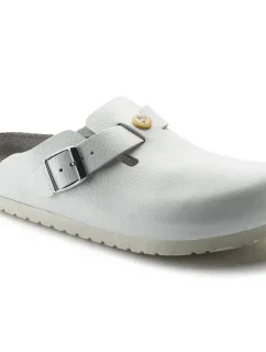Birkenstock dámske žabky Boston ESD white natural leather medical narrow (0061378) dámske
