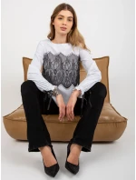 Blúzka LK BZ 506877 3.36P biela a čierna Blúzka LK BZ 506877 3.36P biela a čierna