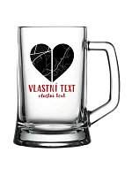 Personalizovaný pohár na pivo – Dve miesta, jedno srdce Personalizovaný pohár na pivo – Dve miesta, jedno srdce