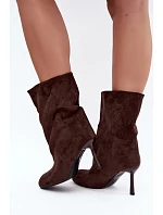 Dámske vysoké topánky typu Slouchy v čokoládovej farbe od Penrose Dámske vysoké topánky typu Slouchy v čokoládovej farbe od Penrose