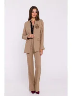 S370 Kvetinová bunda - béžová