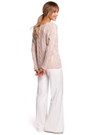 Sveter s výstrihom Bateau M511 sivý - Moe