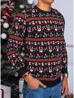 Pánsky vianočný sveter čierny FashionStreet WX2162
