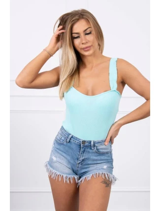 Body bez ramienok v mätovej farbe