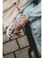 Dziecięce Baleriny W Kwiatuszki Granatowo-Szare Noah