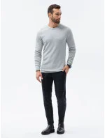 Pánsky sveter E121 Svetlo šedá - Ombre Pánsky sveter E121 Svetlo šedá - Ombre