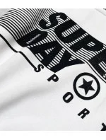 Biela dámska tepláková mikina s potlačou (26005)